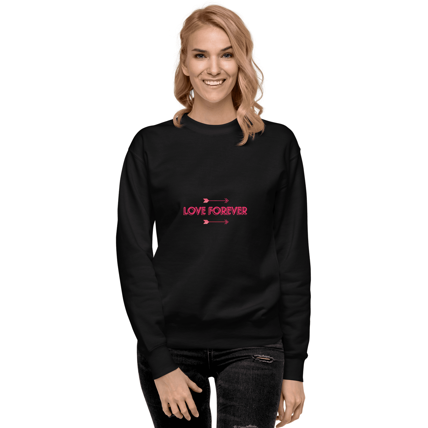 Unisex Premium Sweatshirt - Love Forever - Refine Zone